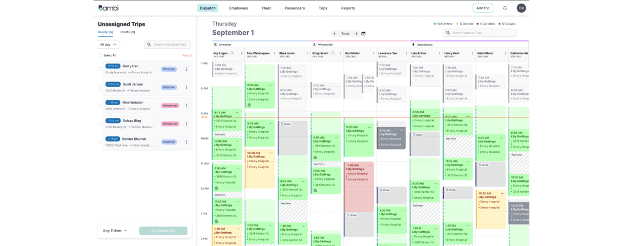Bambi dispatch dashboard