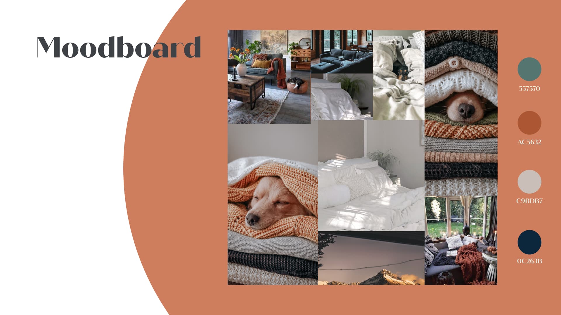 Visual moodboard for the kNus brand