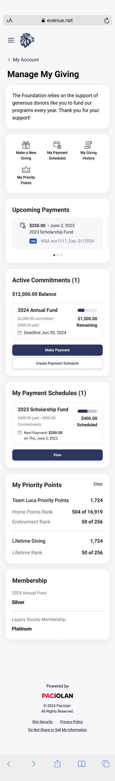 Mobile donation management