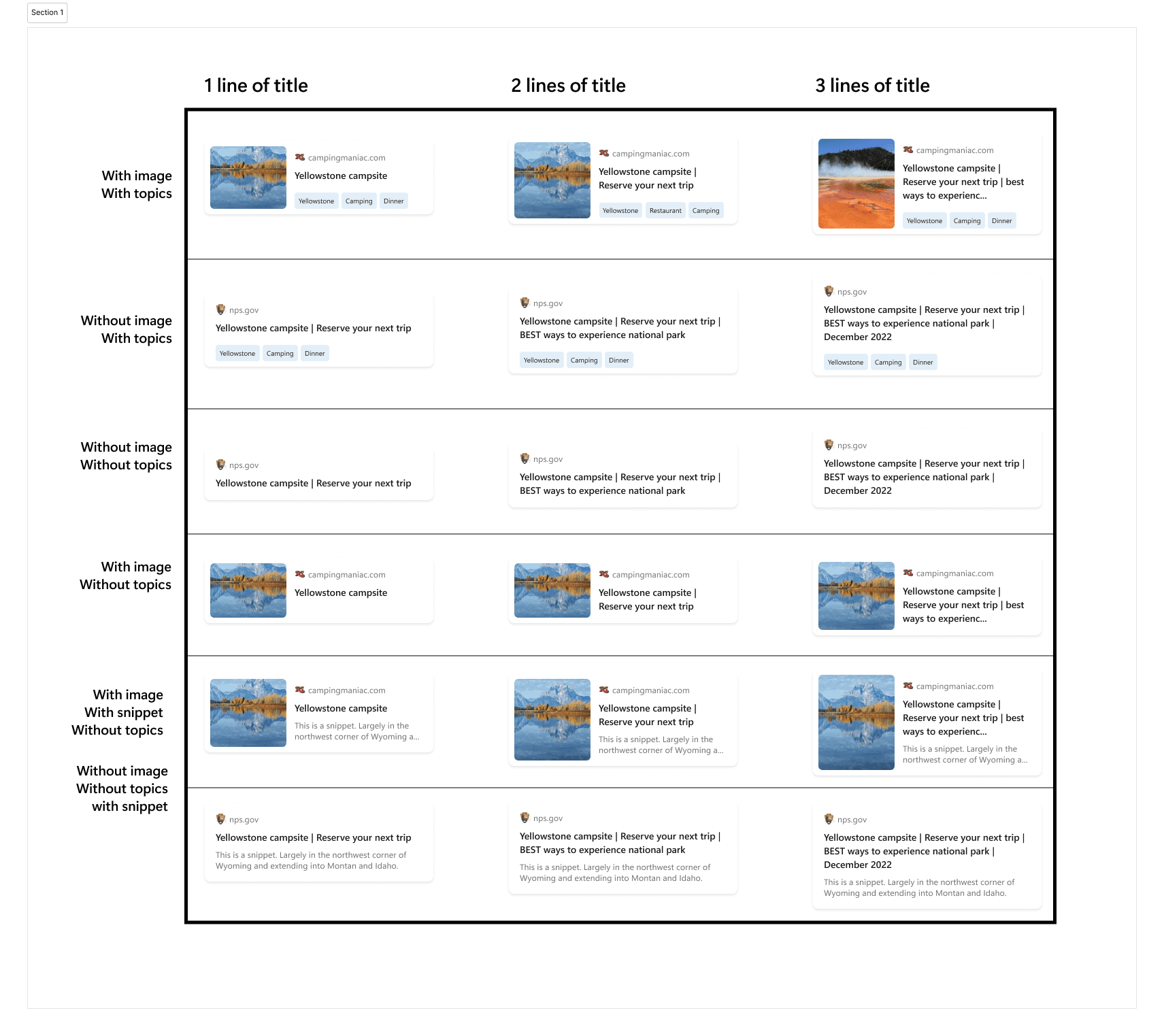 Sidebar card in light theme